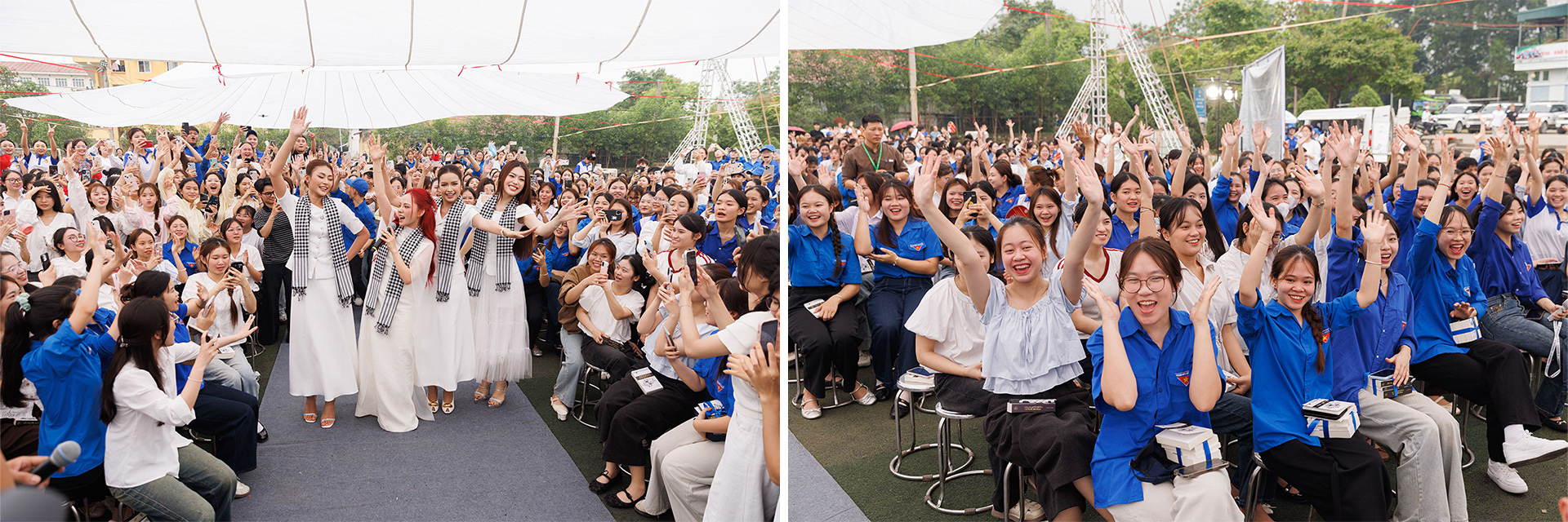 Không khí chương trình sôi nổi, náo nhiệt với nhiều khoảnh khắc giao lưu gần gũi, truyền cảm hứng giữa các khách mời và các bạn trẻ